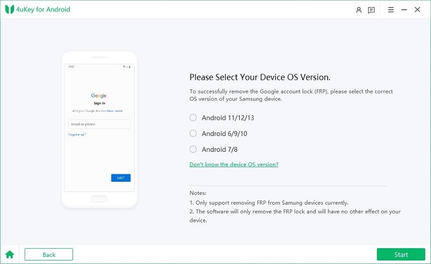 select android 11/12 - galaxy a21 frp bypass